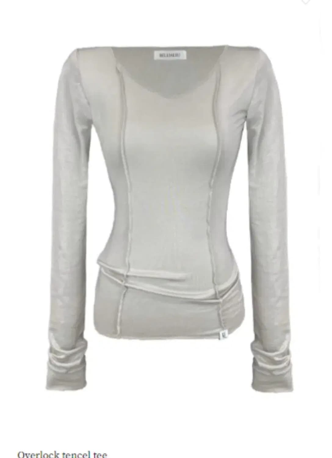 공홈품절) 벨리아르 overlock tencel tee 베이지 상품이미지1