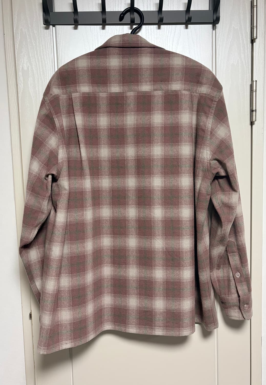 와코마리아 투포켓 울 체크셔츠 M 상품이미지3