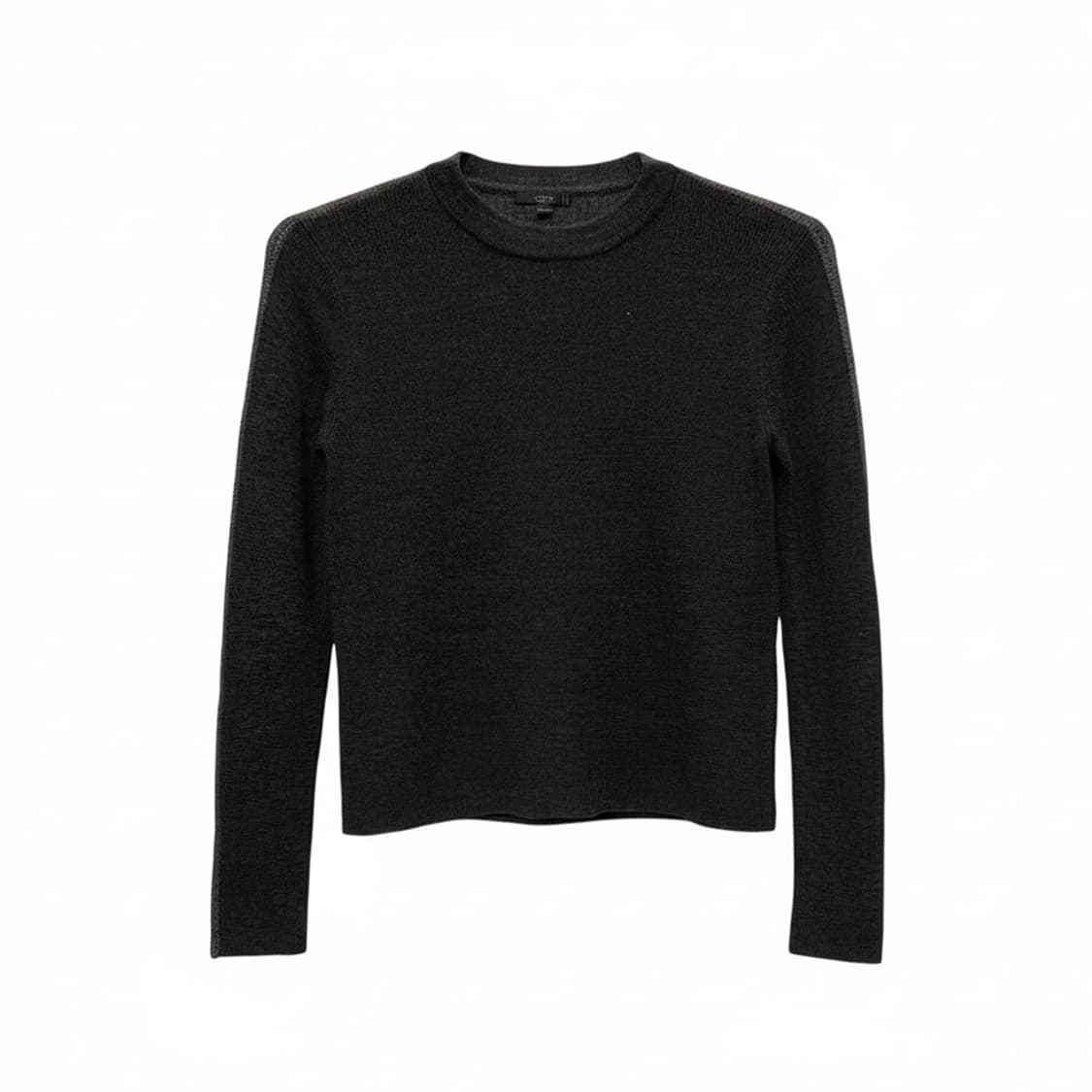 코스 더블 페이스 울 니트 세미크롭 디테일 블랙/차콜 상품이미지1