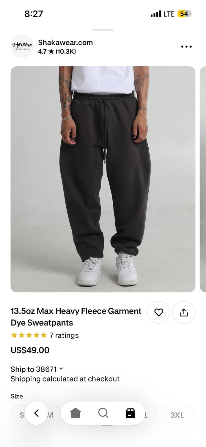 샤카웨어 13.5oz 맥스 헤비 필리스 가먼트 다이 스웻 셋업 상품이미지3