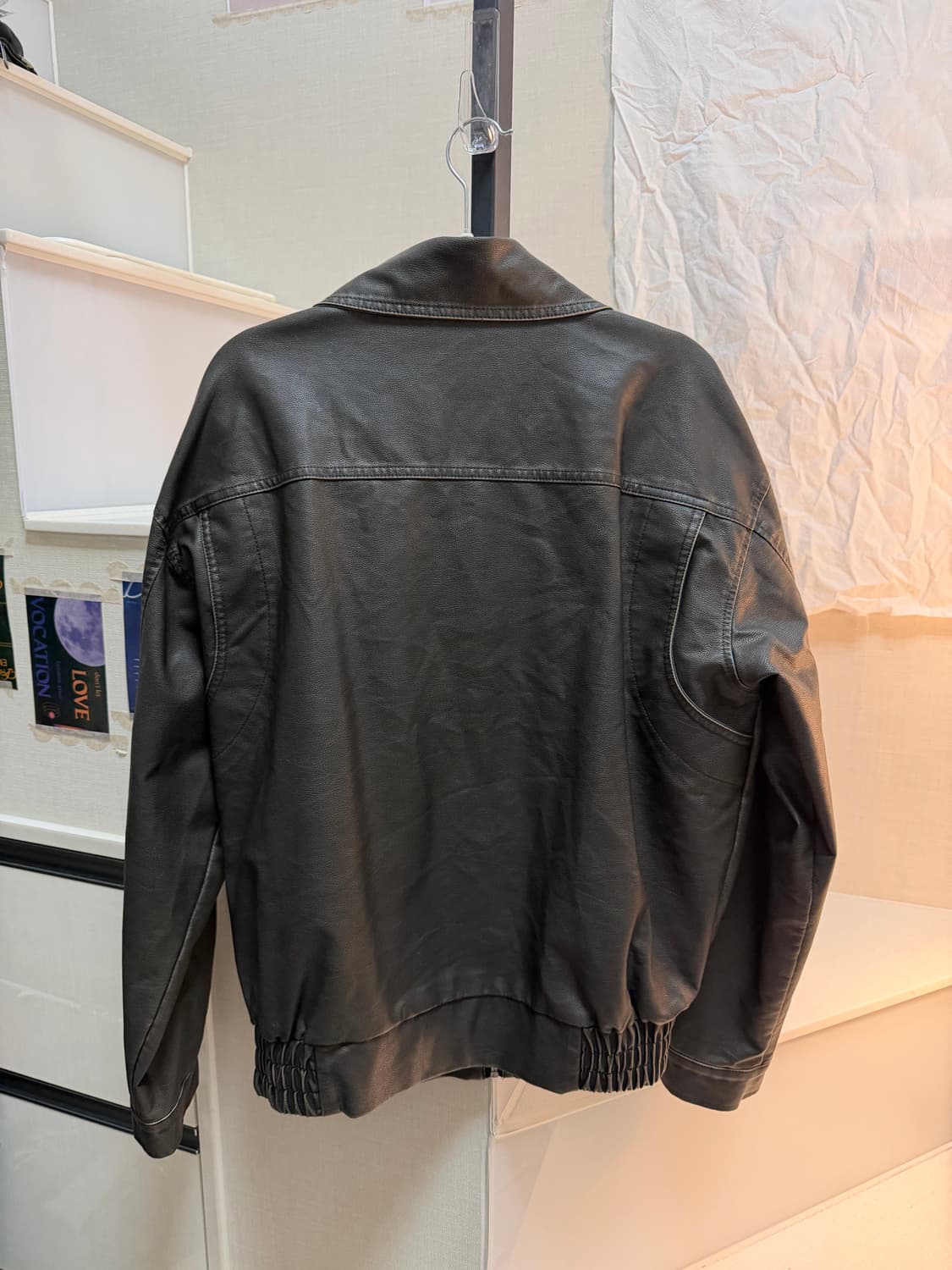 오버핏 페이크레더 자켓 상품이미지3