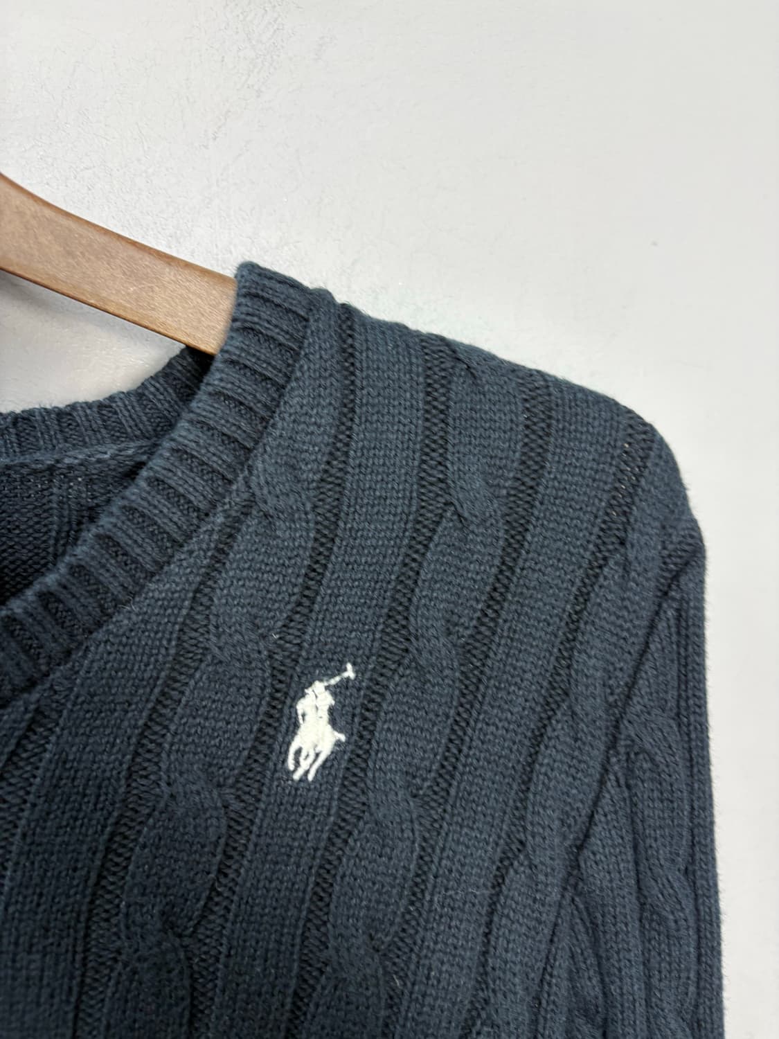 폴로랄프로렌 코튼 브이넥 케이블 니트 스웨터 A3040 상품이미지3