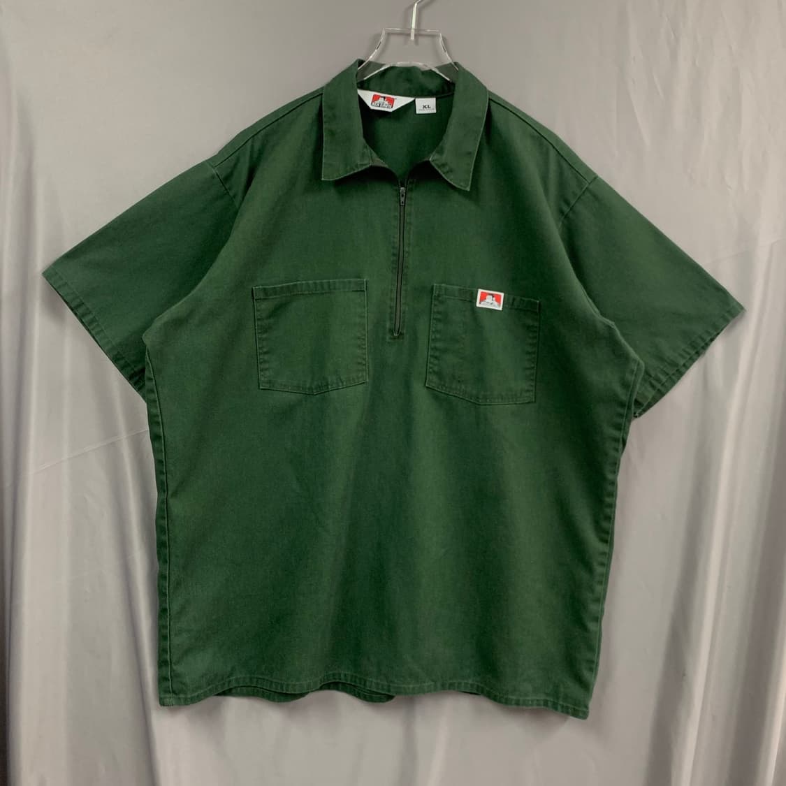 XL 벤 데이비스 반집업 더블 포켓 반팔 셔츠 상품이미지1