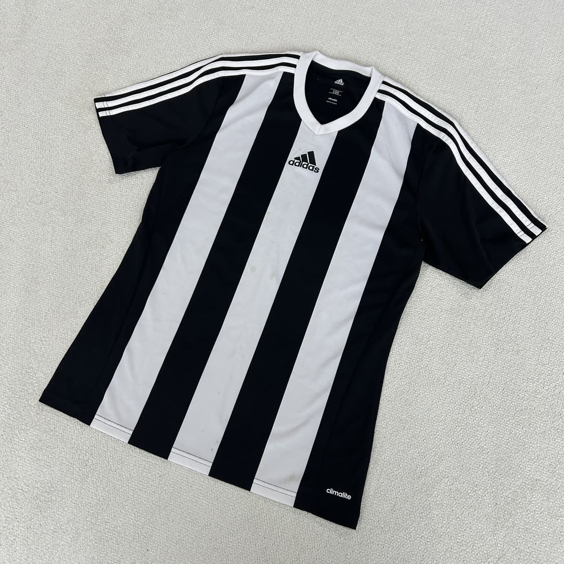 아디다스 삼선 스트라이프 반팔 티셔츠 L 상품이미지1