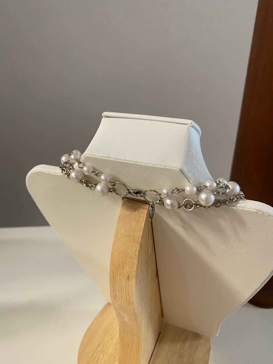 빈티지 진주구슬 체인 레이어드 목걸이 상품이미지3