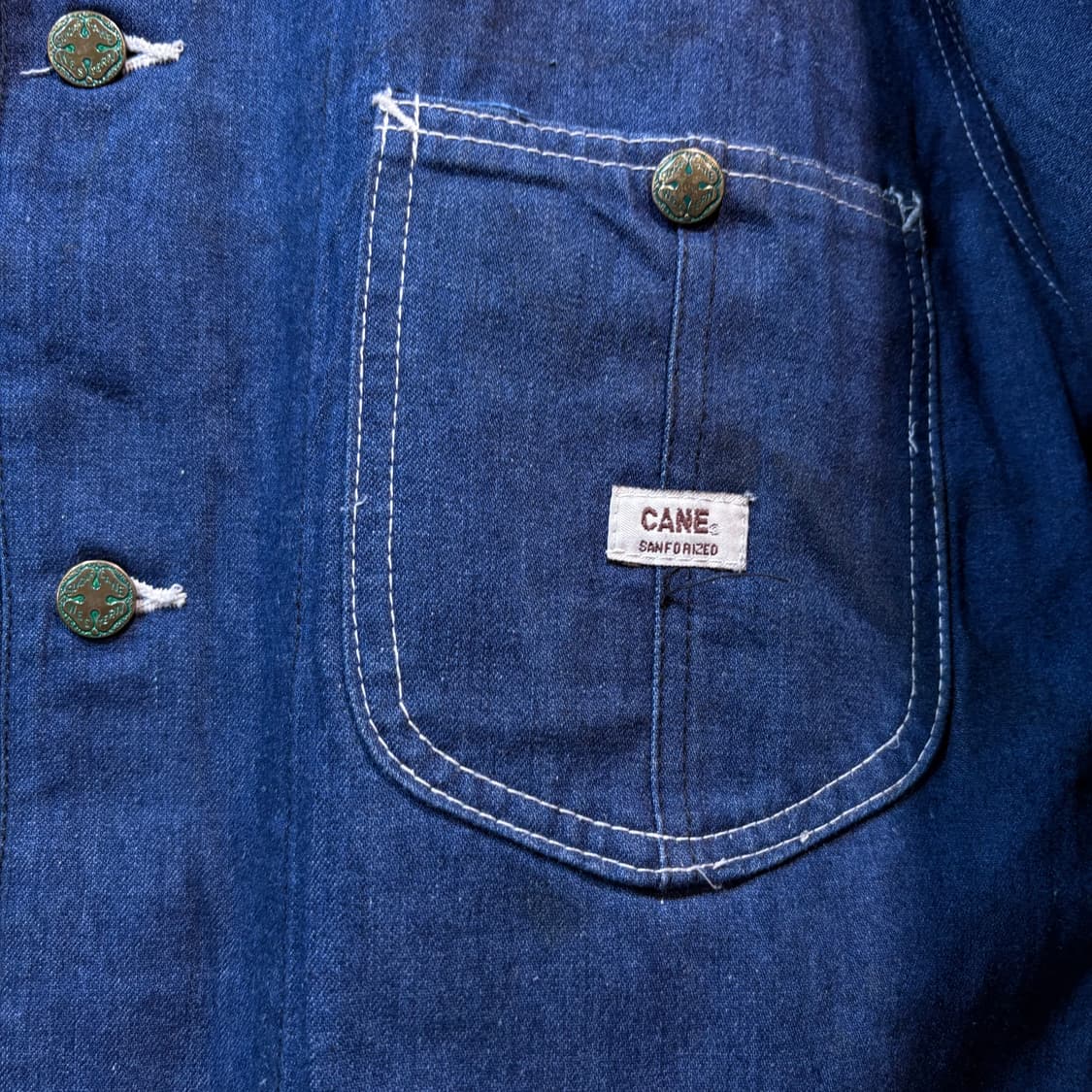 [40R] SUGAR CANE 슈가케인 빈티지 데님 커버올 자켓 상품이미지2