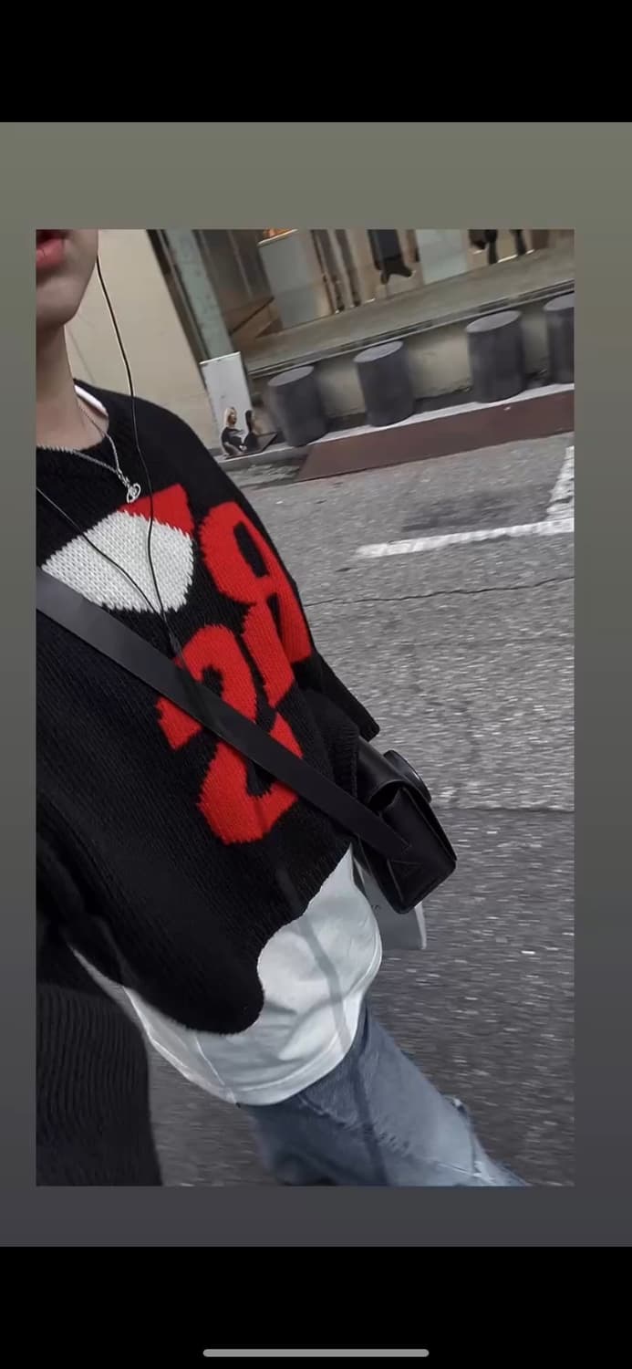 라프시몬스 자카드 rs 크롭니트 상품이미지2