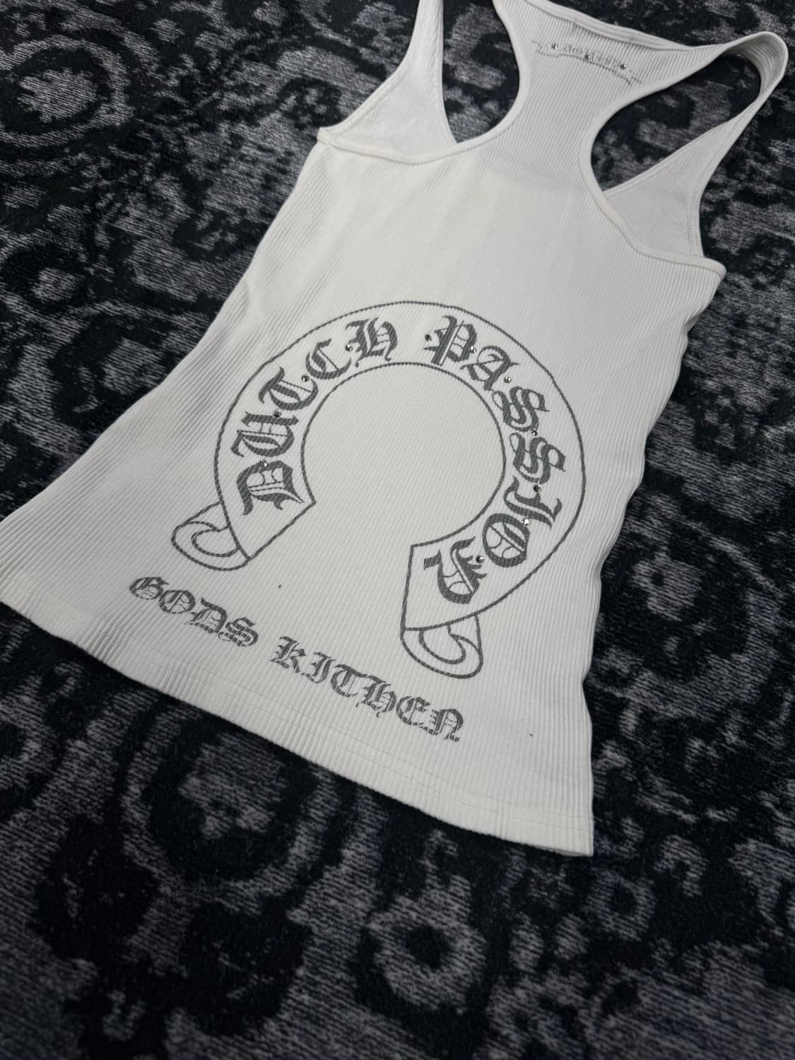 Moussy cross lettering ribbed sleeveless 상품이미지6