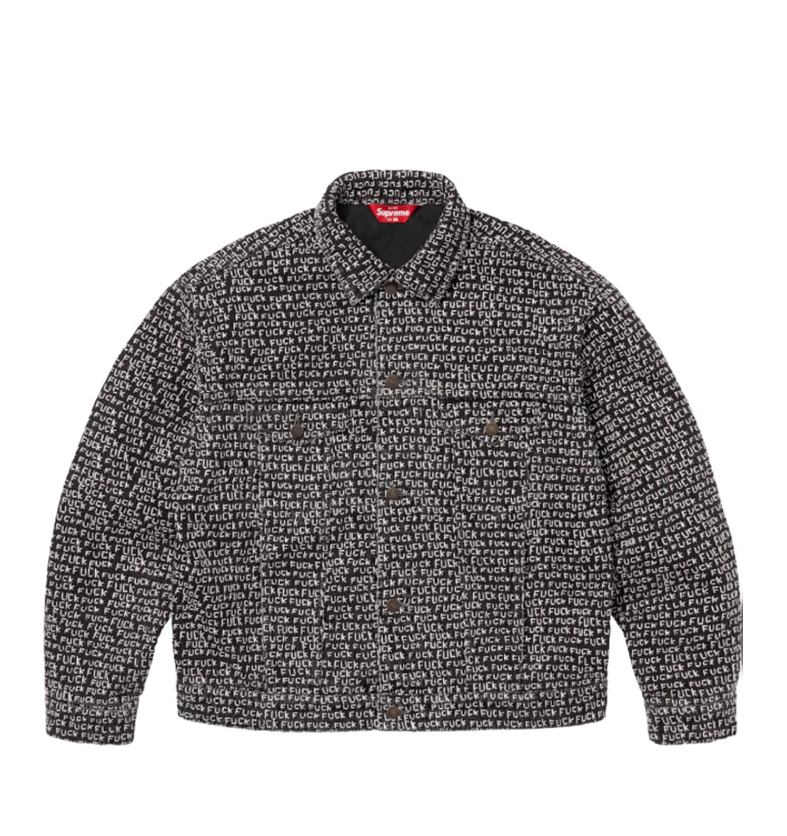 슈프림 퍽 스티치 데님 트러커 자켓 블랙 상품이미지1