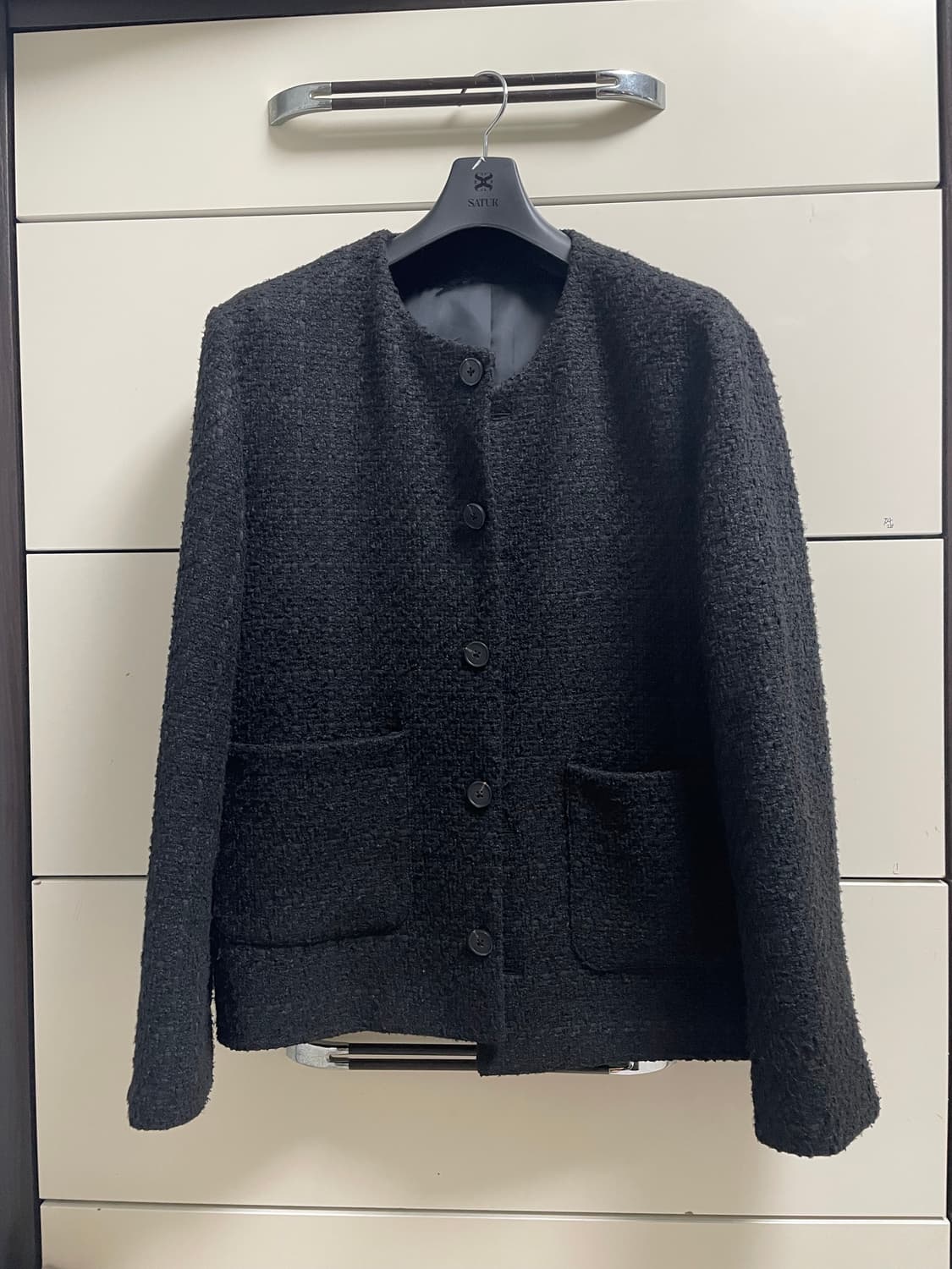 무신사 스탠다드 라운드 넥 트위드 자켓 L 상품이미지1