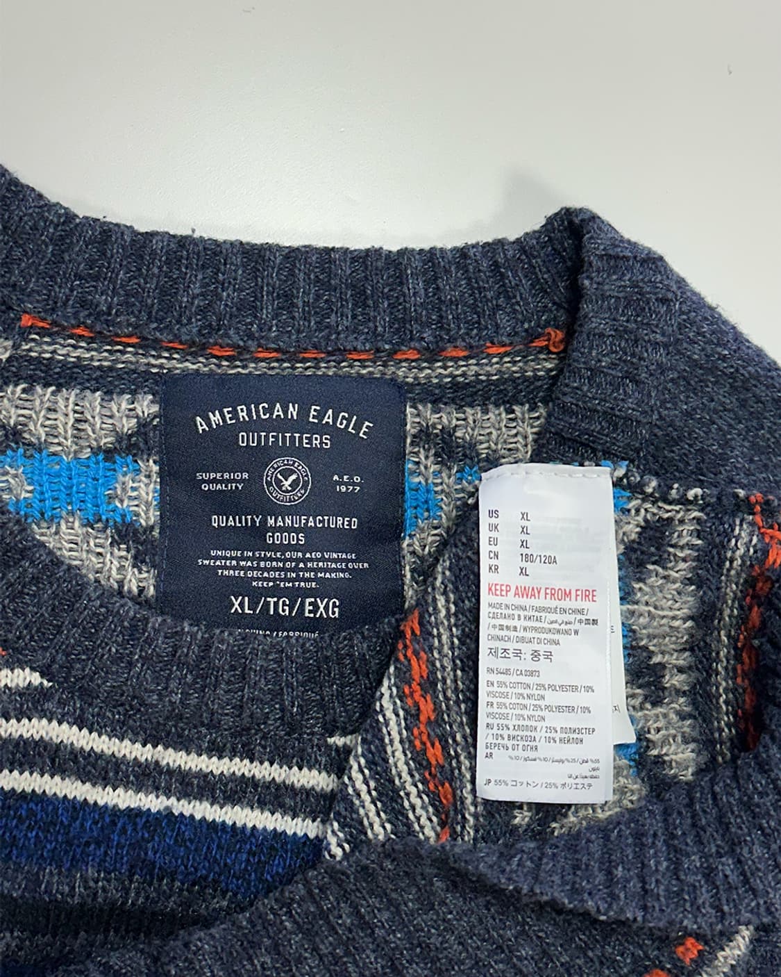 아메리칸이글 아웃피터스 노르딕 패턴 니트 상품이미지3