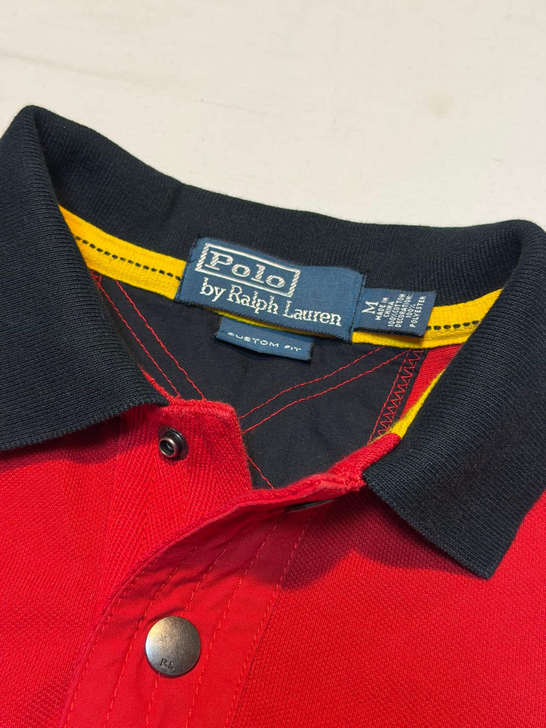 폴로 랄프로렌 빅포니 치프키프 래프팅 카라티 레드 블랙 상품이미지4