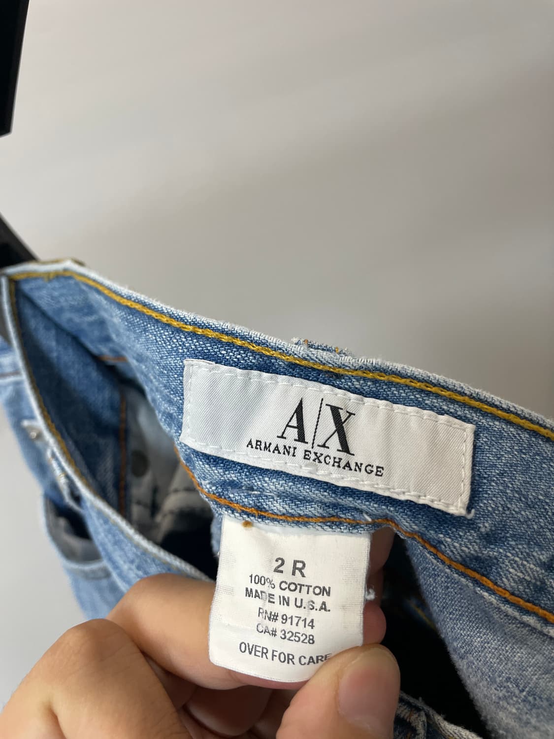 ax 아르마니 익스체인지 로우라이즈 연청 부츠컷 데님팬츠 상품이미지5