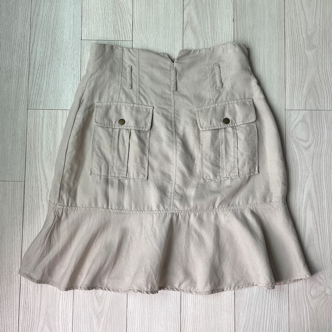 beige flare midi skirt 상품이미지2