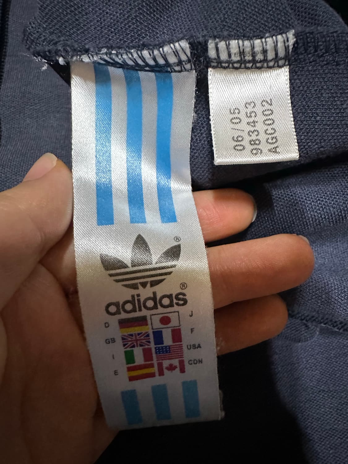 아디다스져지 아디다스 유로파 트랙탑 네이비 하늘 불꽃져지 집업 희귀 대장 상품이미지5