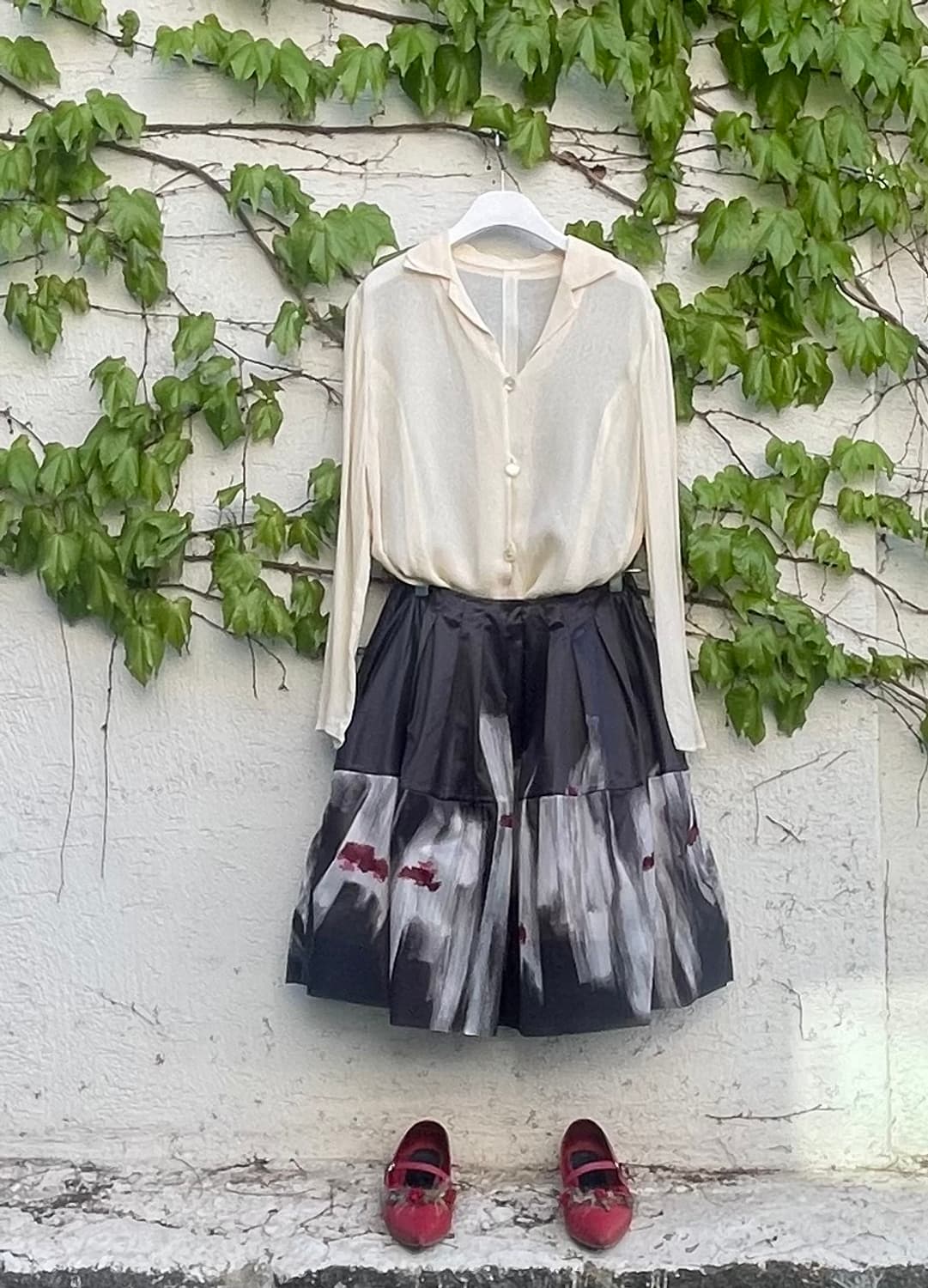 MARNI 핸드페인팅 셔링 스커트 (IT 40 / Made in Ital 상품이미지2