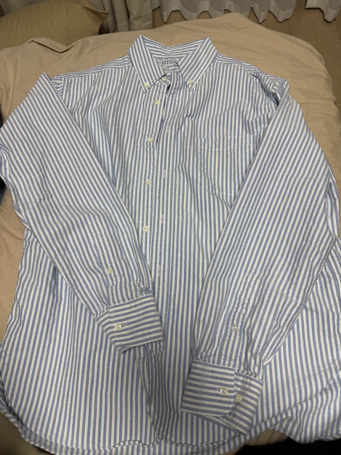 이스트로그 퍼머넌트 블루 스트라이프 셔츠 상품이미지3