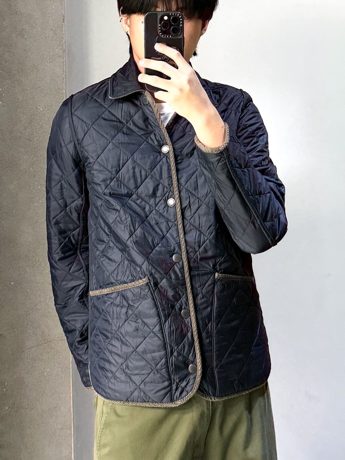 바버 타탄 체크 퀼티드 리버시블 자켓 상품이미지2