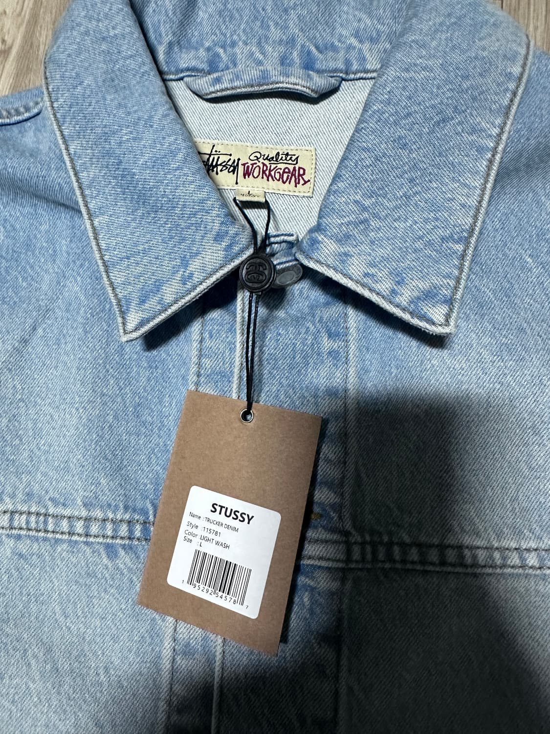 스투시 데님 트러커 자켓 라이트 워시 L 상품이미지3