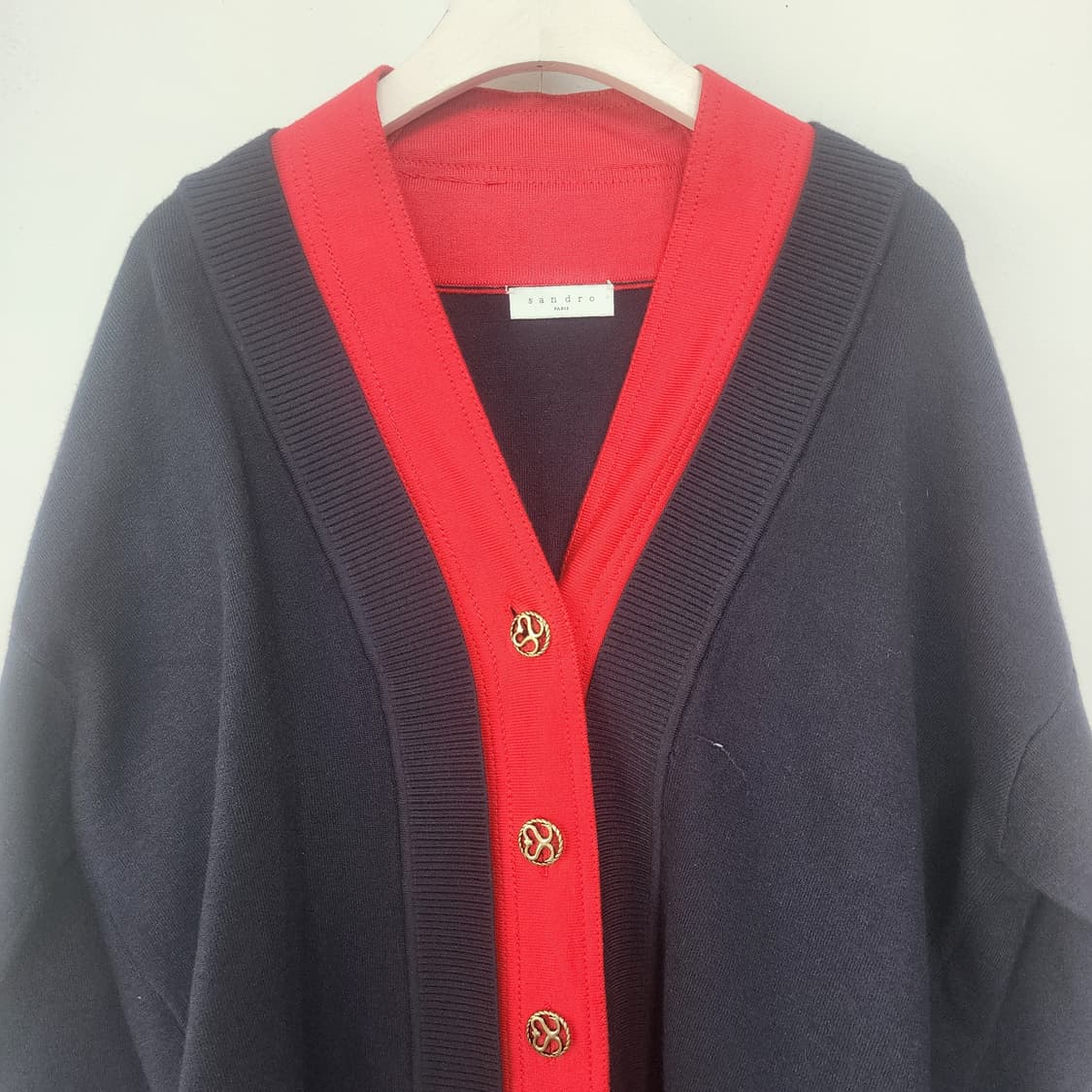 산드로 네이비/레드 가디건 상품이미지2