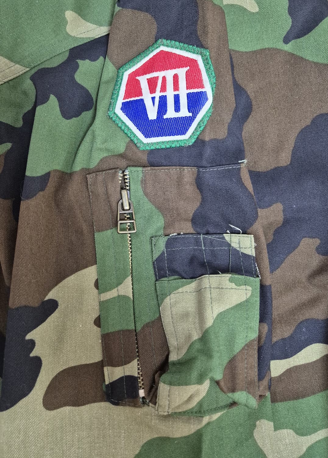 육군 구형 7군단 보병 소위 시험용 얼룩무늬 전투복 상의 자켓 (S) 상품이미지7