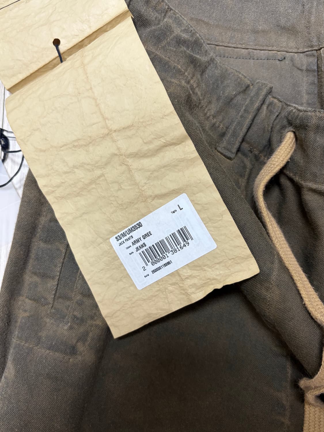 [L] Uma wang 23SS 우마왕 잭 트라우저 아미 그린 상품이미지4