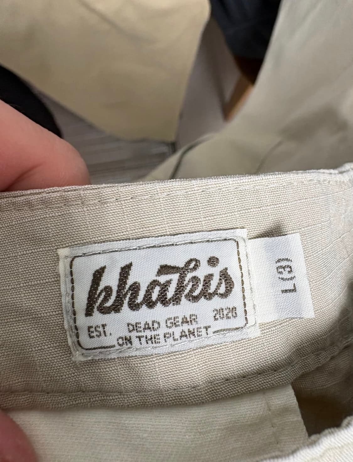 카키스 KHAKIS 스탁 카고 팬츠 스톤 L 상품이미지5