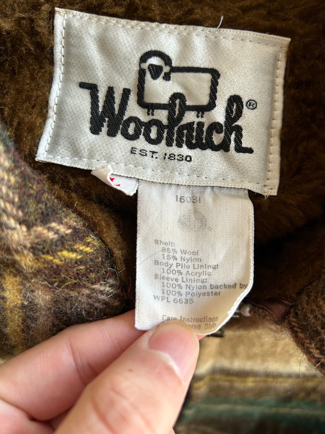 70‘s 울리치 체크 울파일자켓 상품이미지3