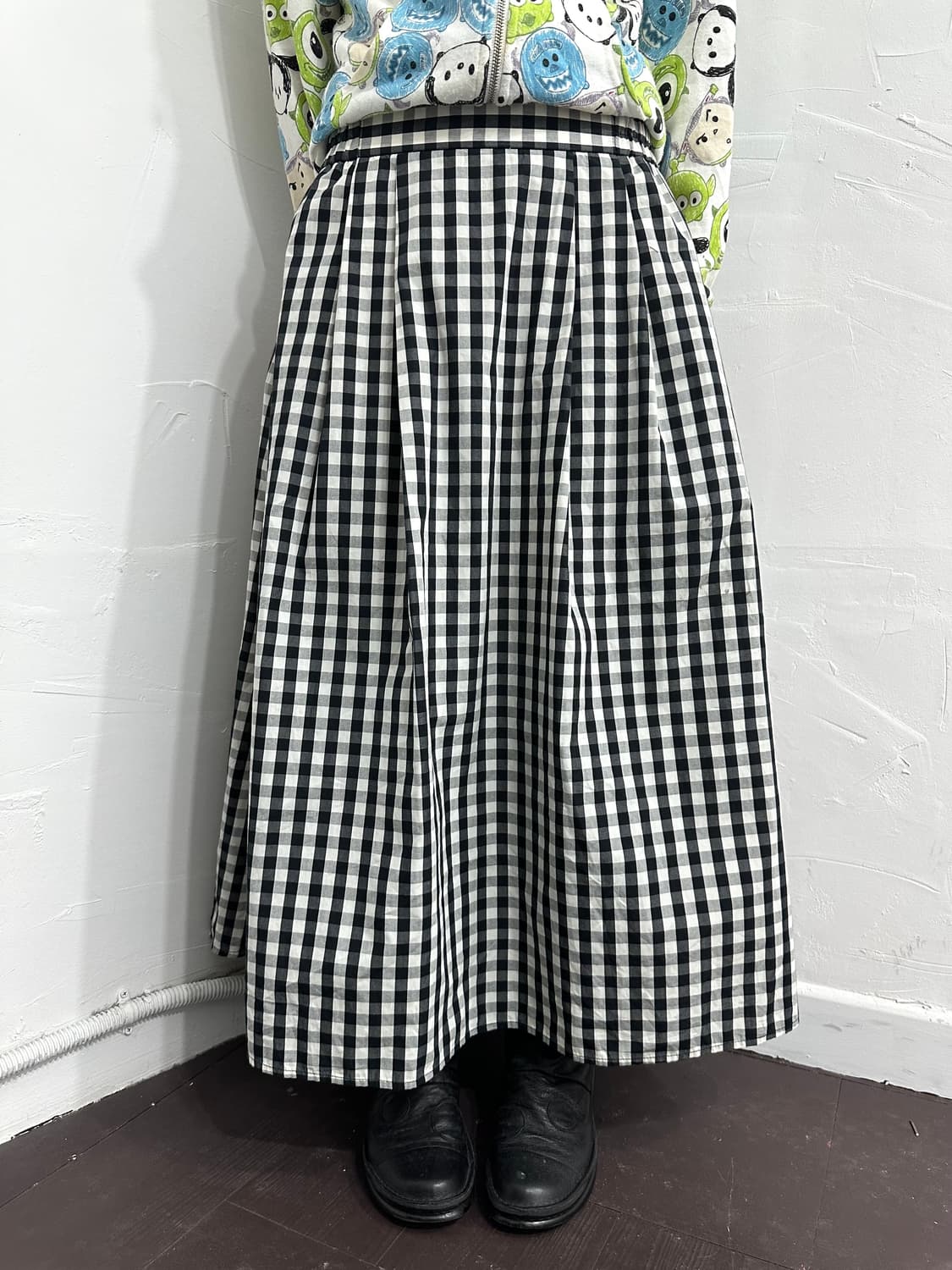 gu check long skirt 상품이미지1