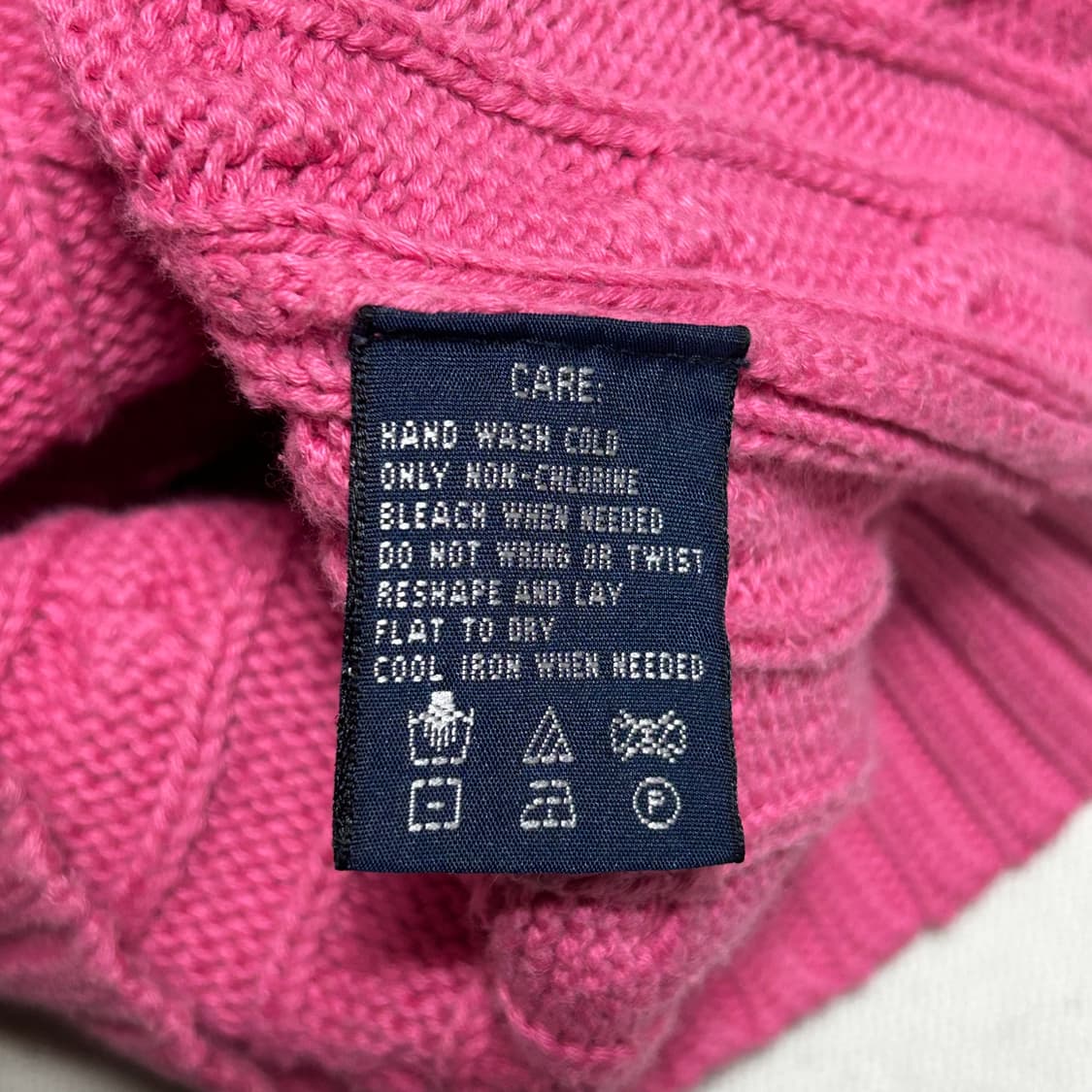 L 폴로랄프로렌 여성용 핑크 케이블 니트 상품이미지5