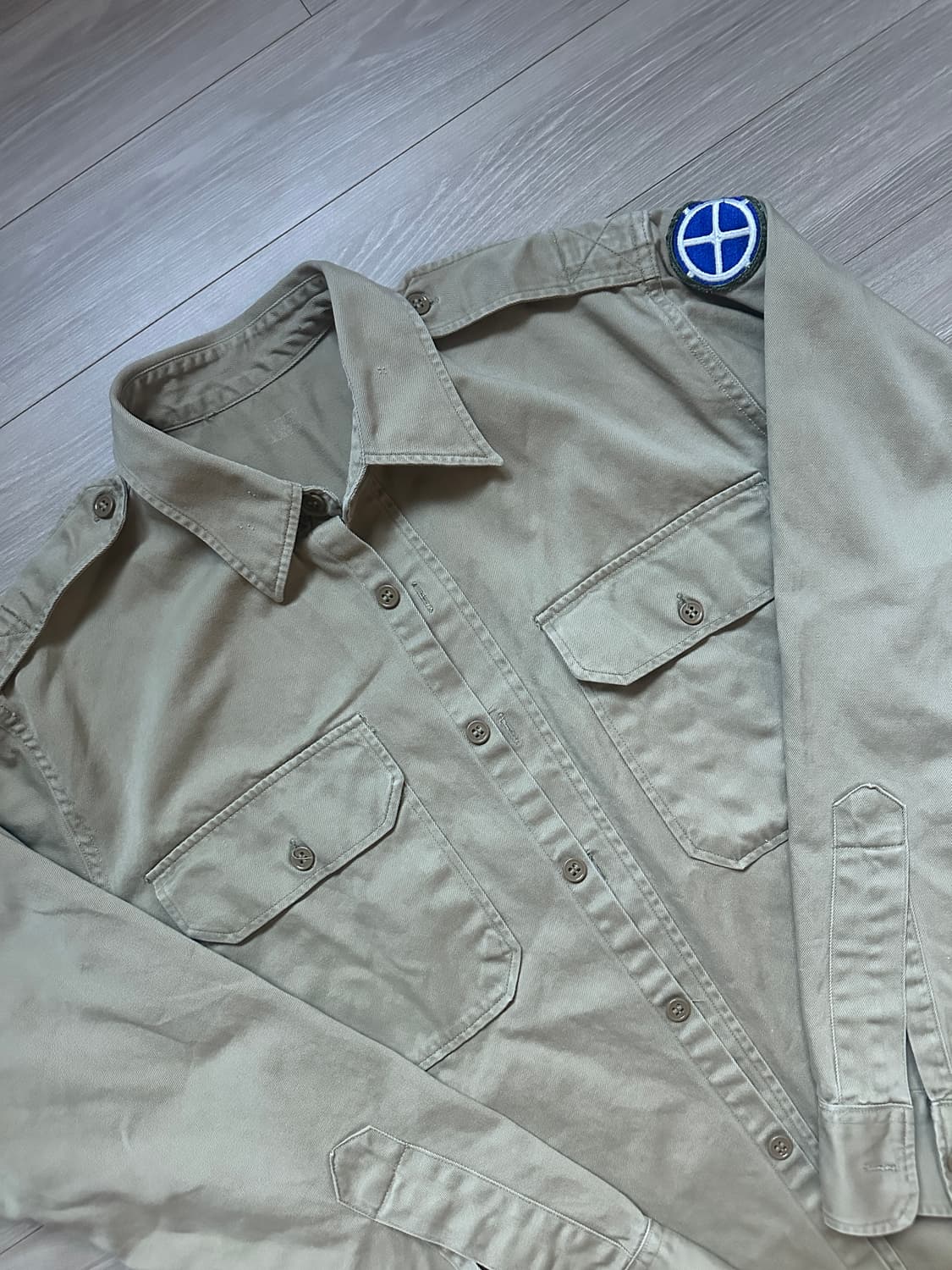 50's 미군 35th Infantry Div. 오피서 셔츠~103 상품이미지2