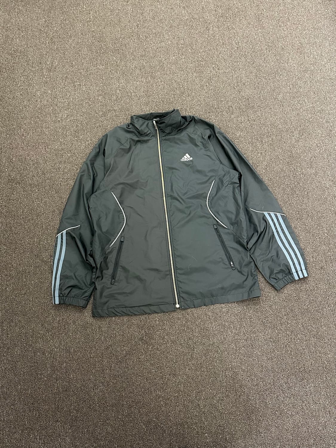 L)Adidas 빈티지 블랙 윈드브레이커 상품이미지2