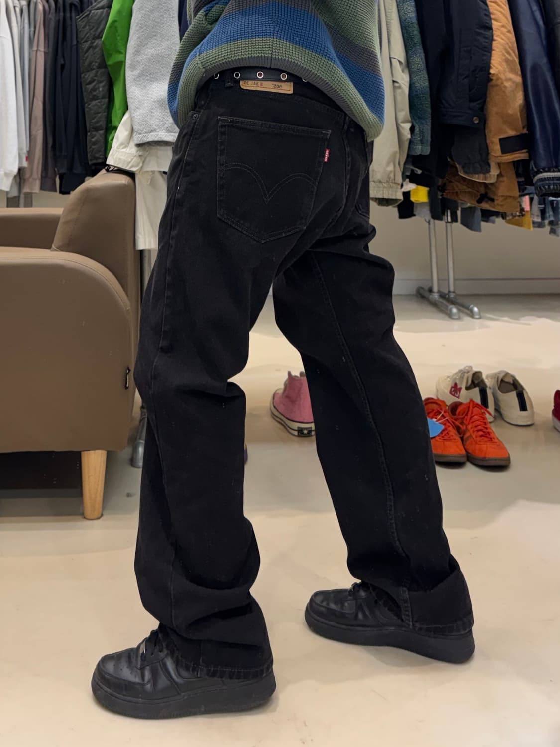 리바이스 505 흑청 팬츠 상품이미지9