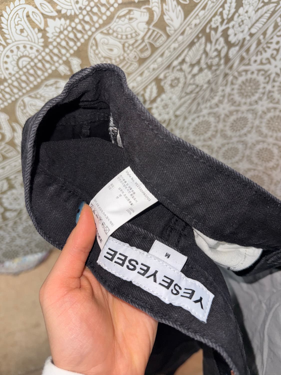 예스아이씨 절개 디테일 흑청 데님팬츠  상품이미지7