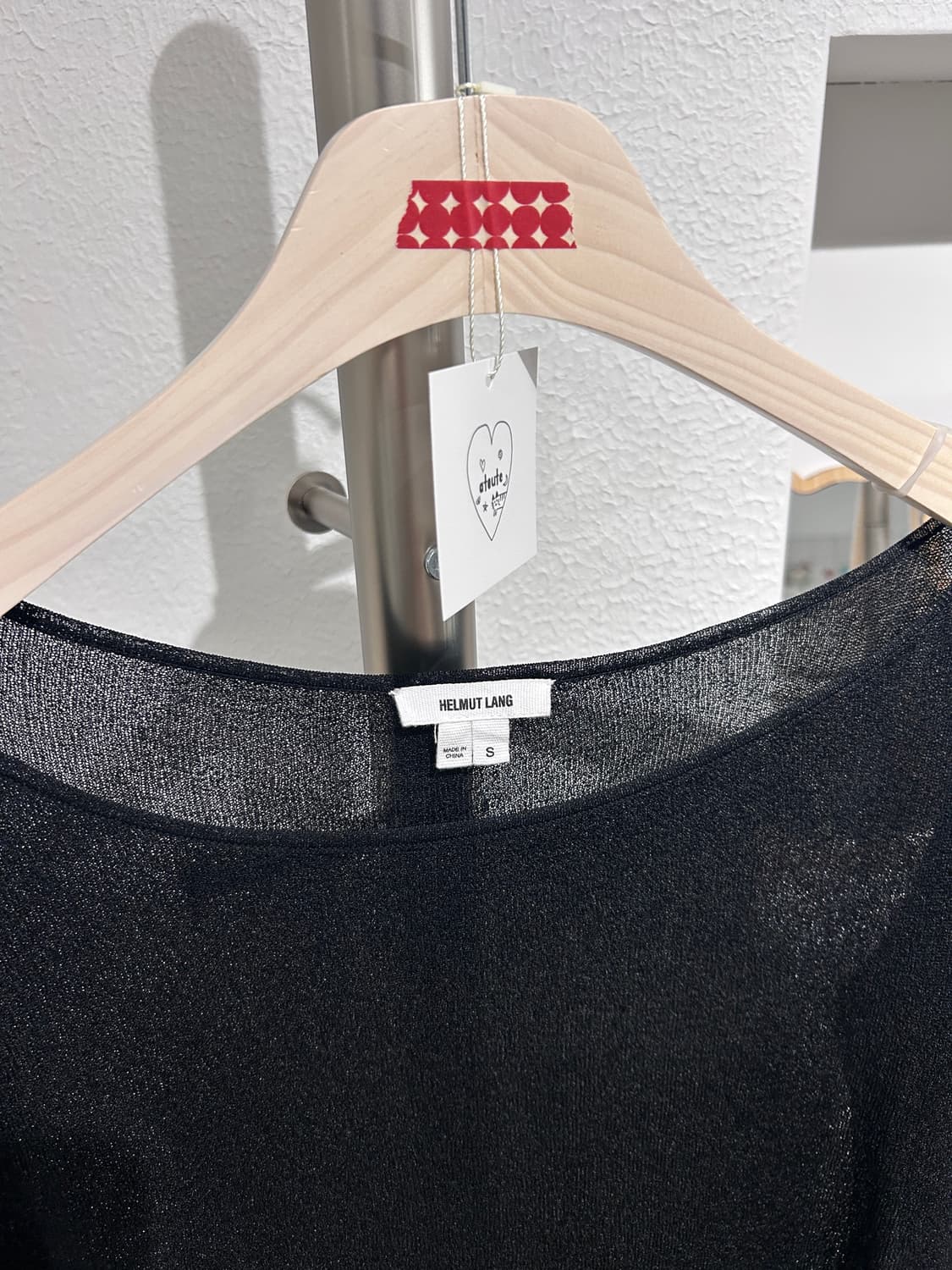 Helmut lang see through top(Black) 상품이미지2