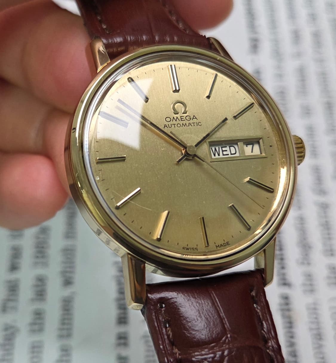 빈티지 오메가 씨마스터 데이데이트 올금장 샴골판 오토매틱 상품이미지1