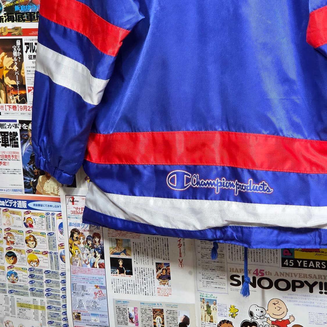 JPN 챔피온 블루 레드 올드스쿨 바람막이 상품이미지7