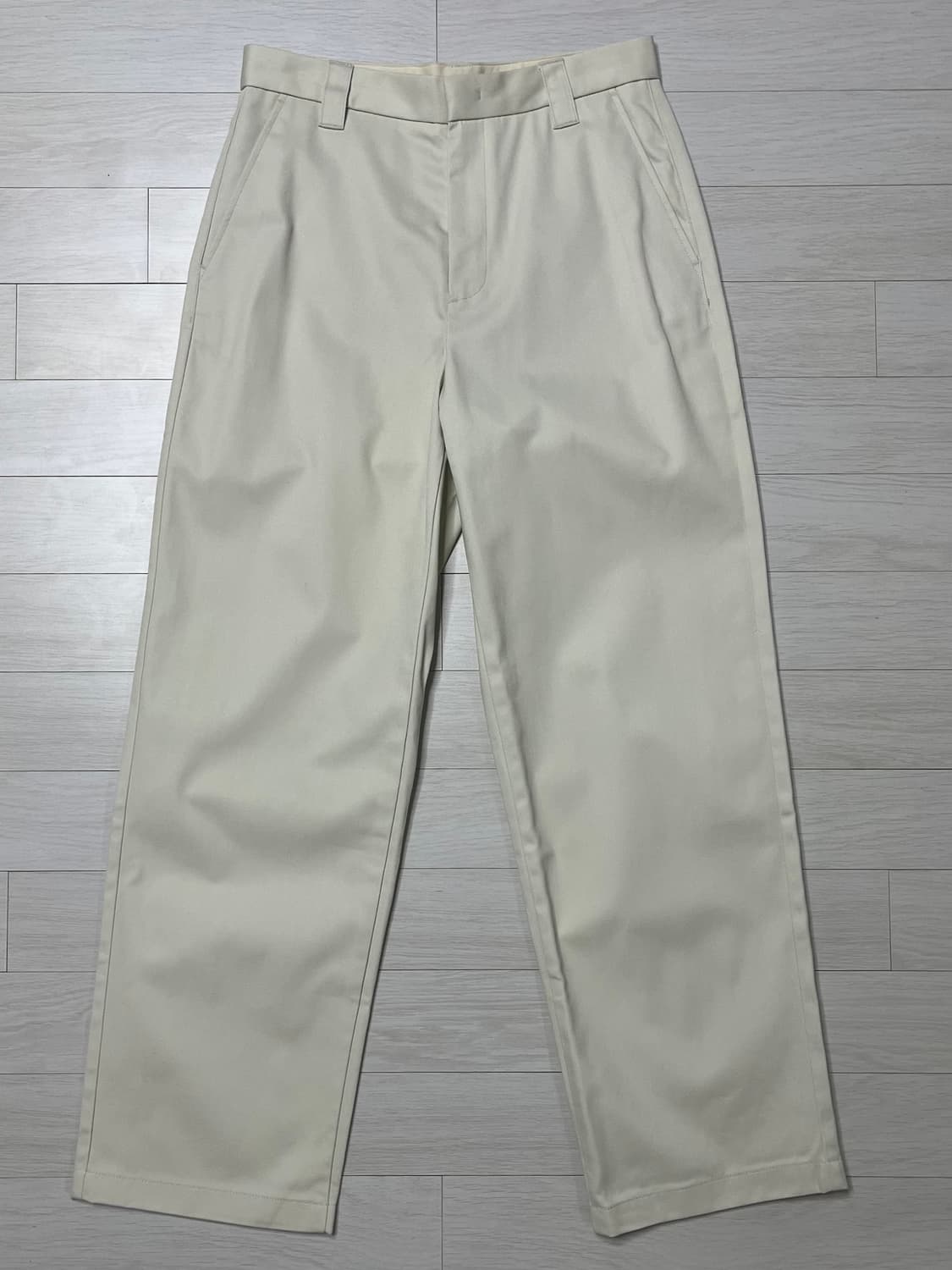 [미사용]무탠다드 헤비웨이트 cp와이드 치노팬츠30  더스티 크림 상품이미지3