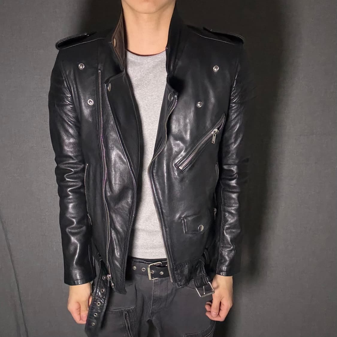 BLK lamb skin rider jacket 상품이미지4