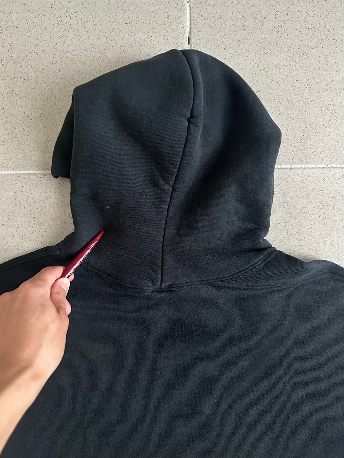 90s 빈티지 러셀 후드 블랙 XL USA 상품이미지6