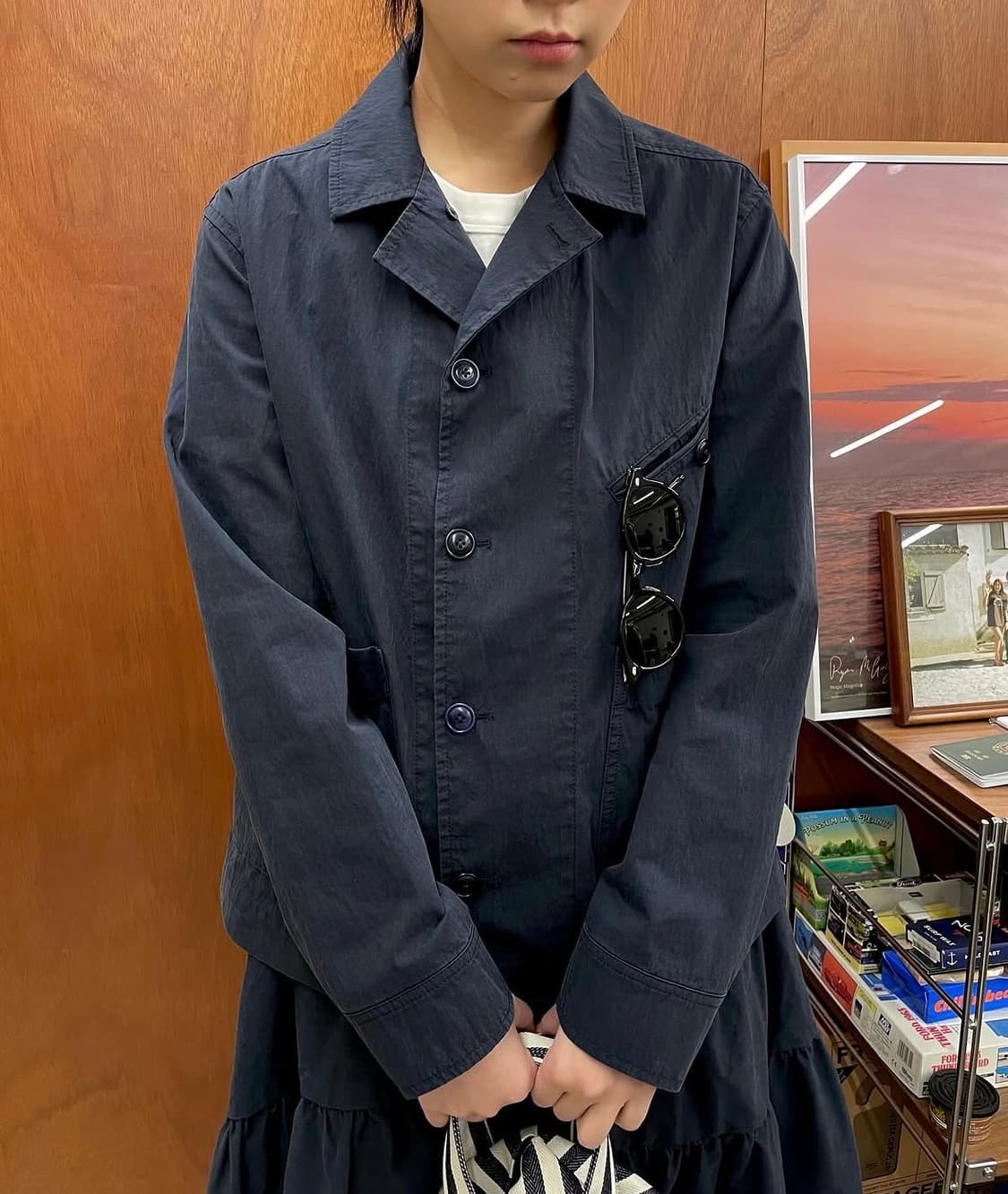 헬로선라이즈 트레블 자켓 네이비 상품이미지1