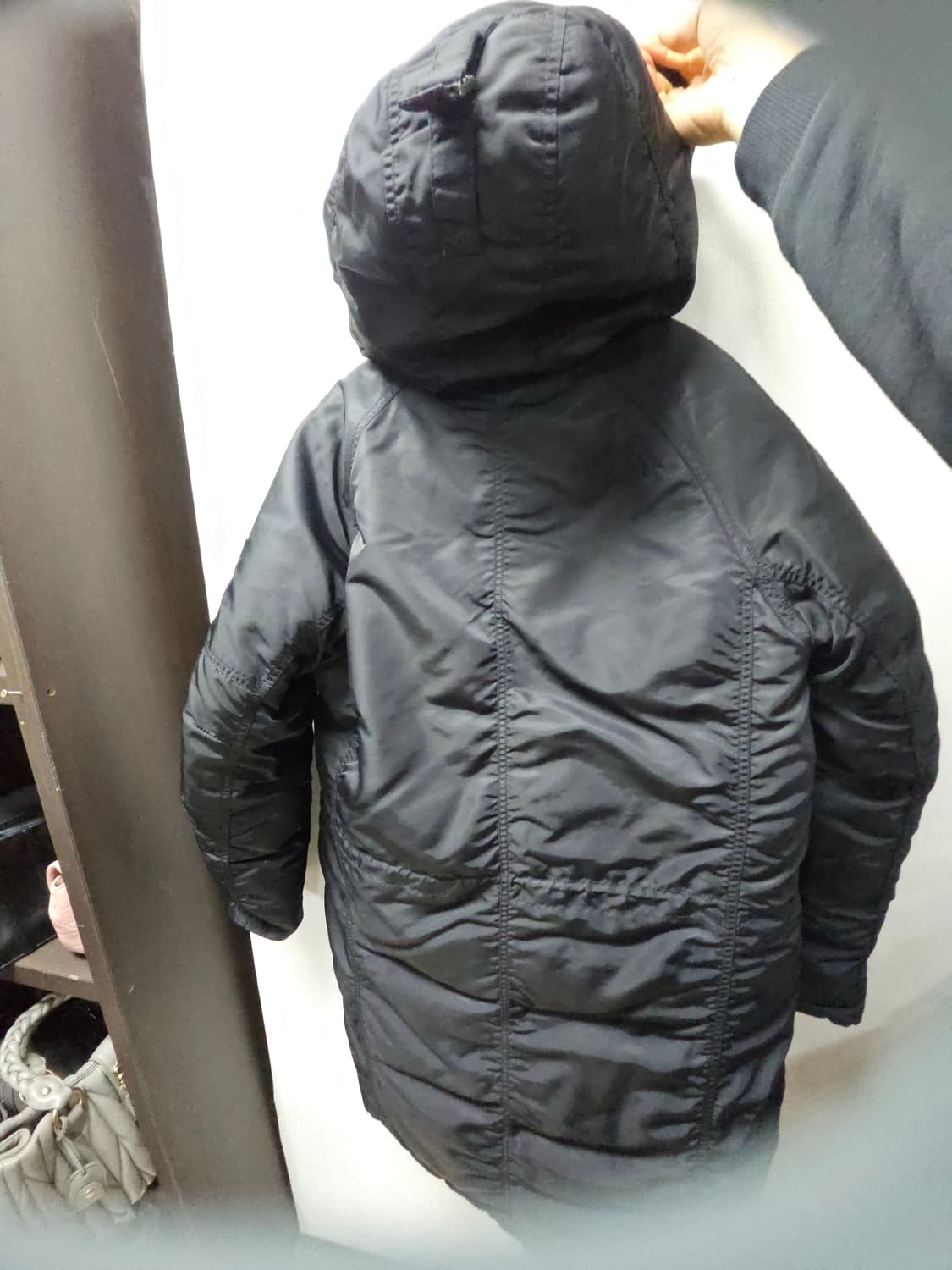 노스페이스 덕 블랙 후드 패딩 코트  95 상품이미지2