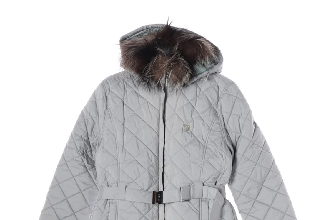 FILA 벨트 퀼팅 퍼 후드 패딩 L 상품이미지3