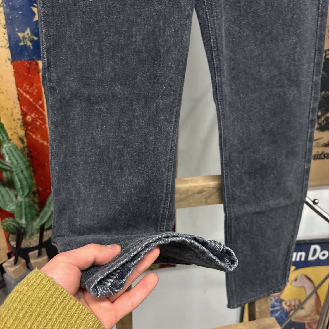 00s LEE 리 라이더스 테이퍼드 핏 흑청 데님 팬츠 블랙 진 N697 상품이미지4