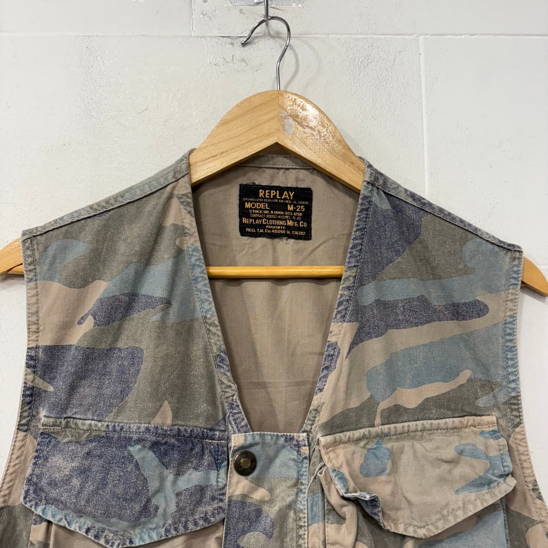 REPLAY 리플레이 카모플라쥬 밀리터리 조끼 상품이미지2