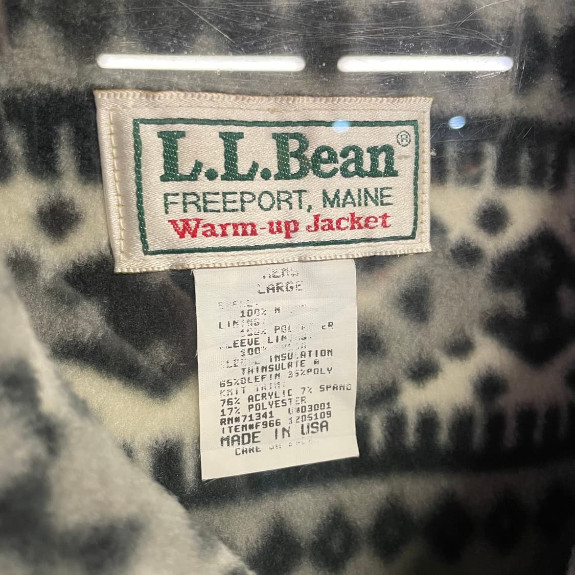 90s 엘엘빈 아즈텍 나일론 웜업자켓 상품이미지8