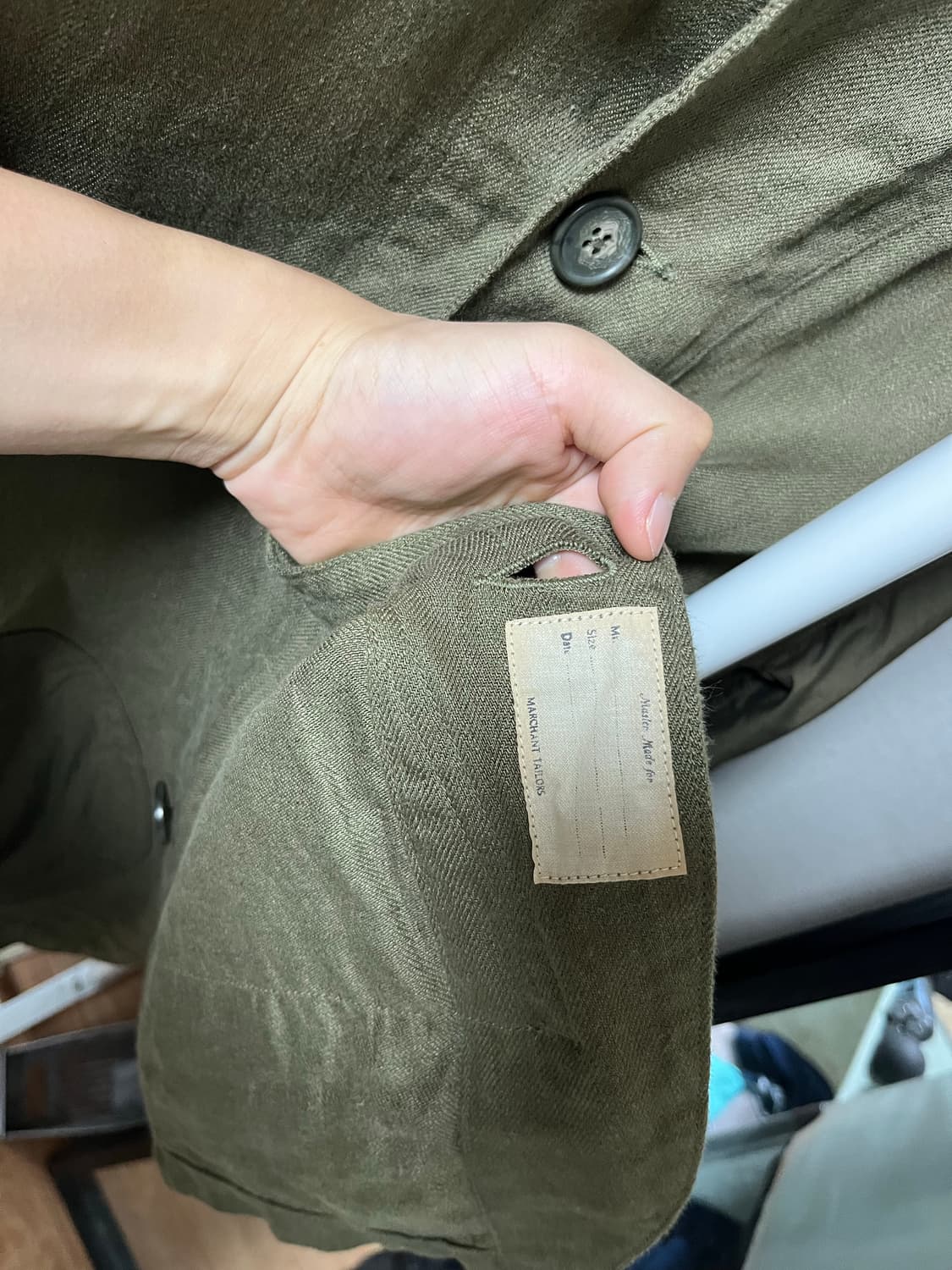 (2) 캐피탈 린넨 치노 크로스 X 개버 링고맨 커버올 카키 상품이미지3