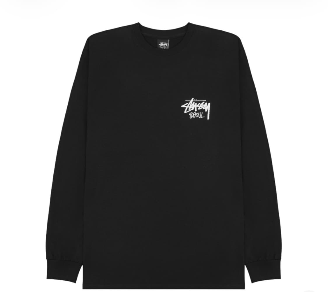 스투시 스탁 서울 롱슬리브 티셔츠 블랙 상품이미지2