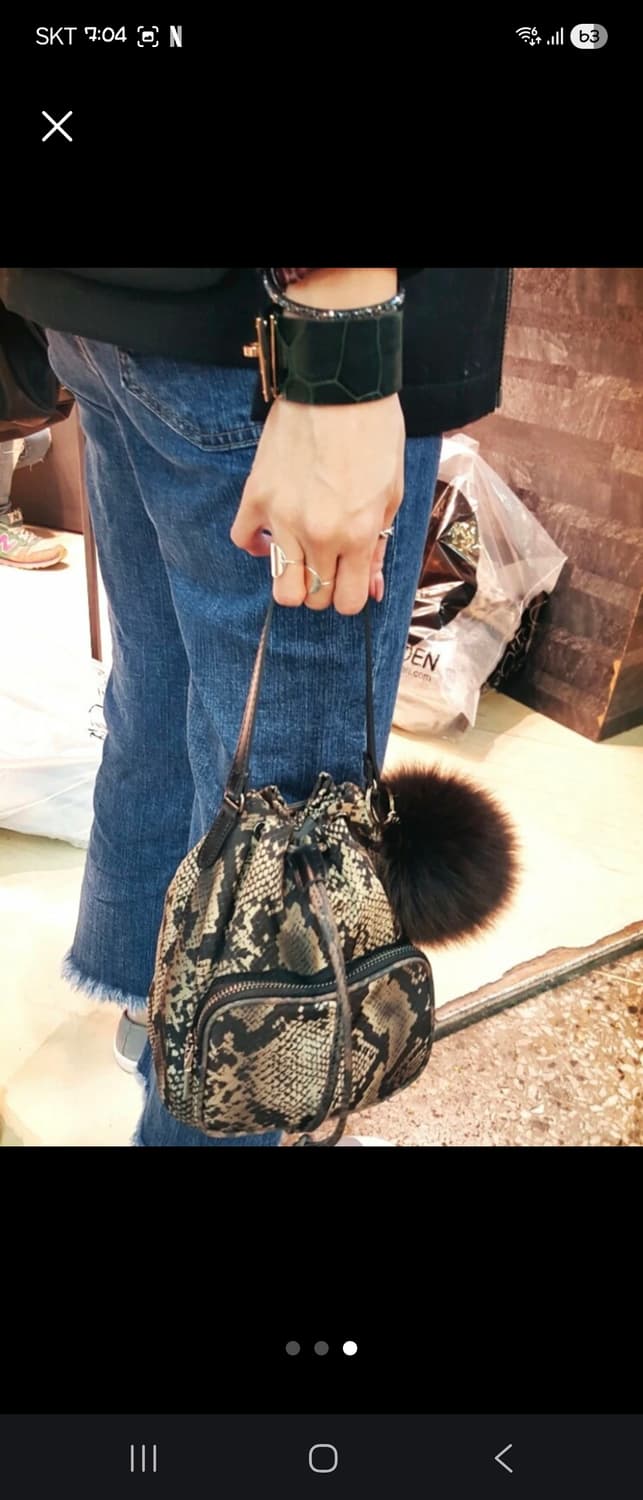 뱀피 무뉘 복조리 미니 가방 +리얼복스 참 상품이미지3