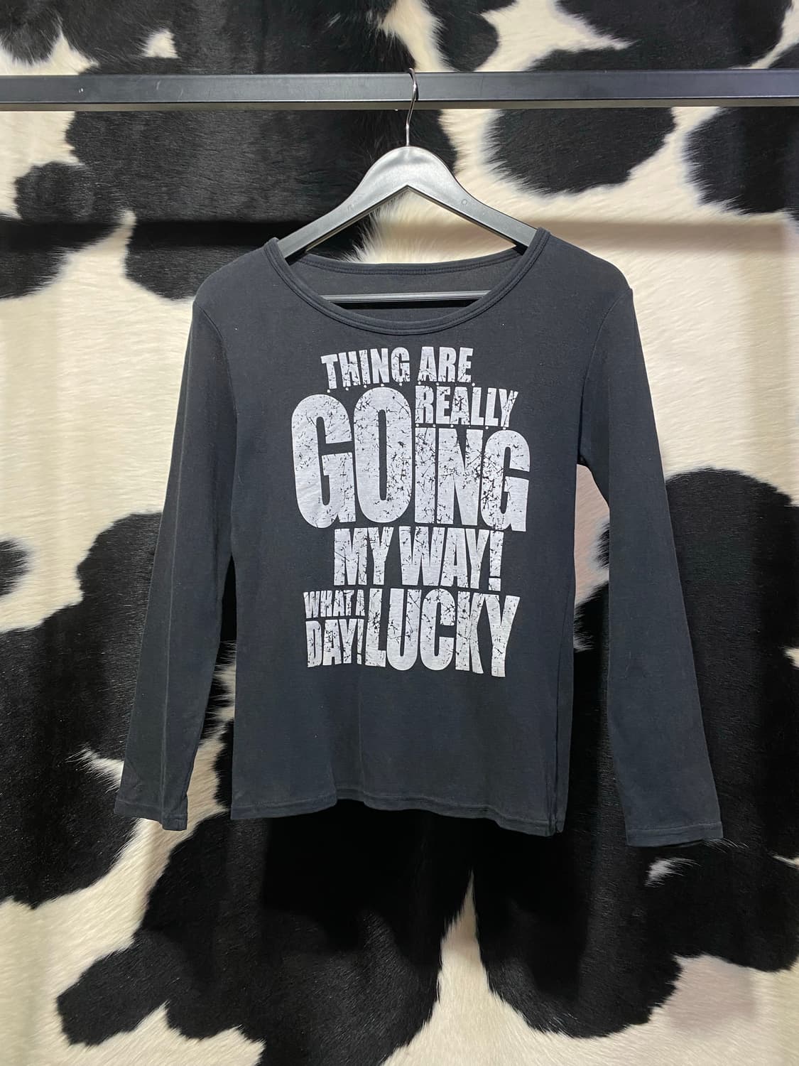 Japanese vtg 레터링 슬림핏 롱슬리브 상품이미지2